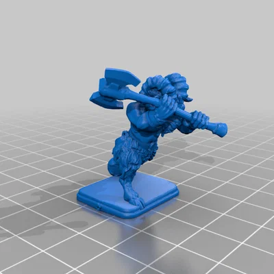 Mô hình Beast Men chiến binh cho Warhammer và HeroQuest in 3D