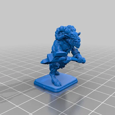 Mô hình Beast Men chiến binh cho Warhammer và HeroQuest in 3D