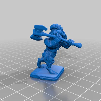 Mô hình Beast Men chiến binh cho Warhammer và HeroQuest in 3D