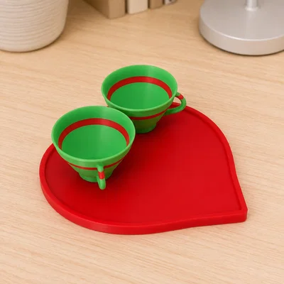 Two Cups, One Heart – Bộ khay trái tim lãng mạn in 3D