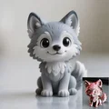 Mô hình Sói Chibi Dễ Thương #2 - Thumbnail 1