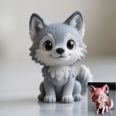 Mô hình Sói Chibi Dễ Thương #2