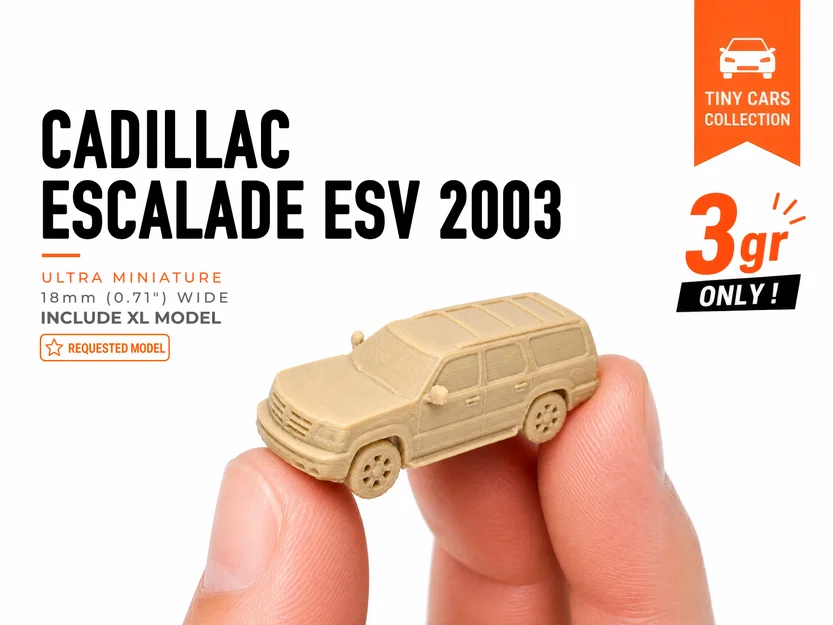 Mô Hình Tiny Cadillac Escalade ESV 2003 - Bộ Sưu Tập Mini Cars - Image 1