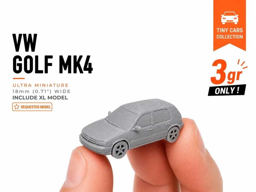 Mô hình VW Golf MK4 tí hon - Bộ sưu tập Mini Cars - Image 1