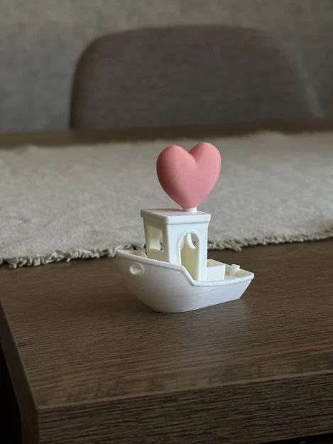 Mô hình 3D Benchy - Love Remix: Tàu thủy trái tim xinh xắn - Image 1