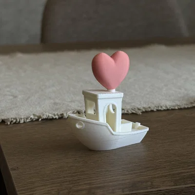 Mô hình 3D Benchy - Love Remix: Tàu thủy trái tim xinh xắn
