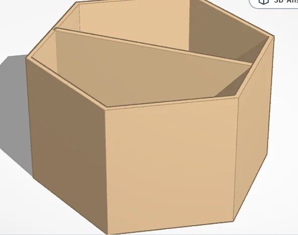 Mẫu in 3D chậu trồng cây hình lục giác trang trí bàn làm việc - Image 1