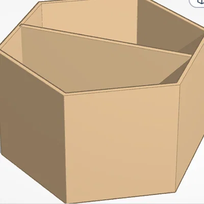 Mẫu in 3D chậu trồng cây hình lục giác trang trí bàn làm việc