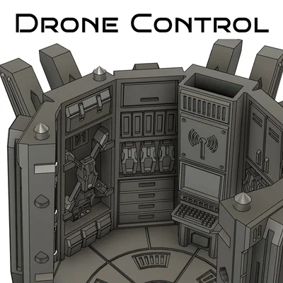 Tải miễn phí mô hình Sci-Fi Drone Control Room STL – The Relay Spire