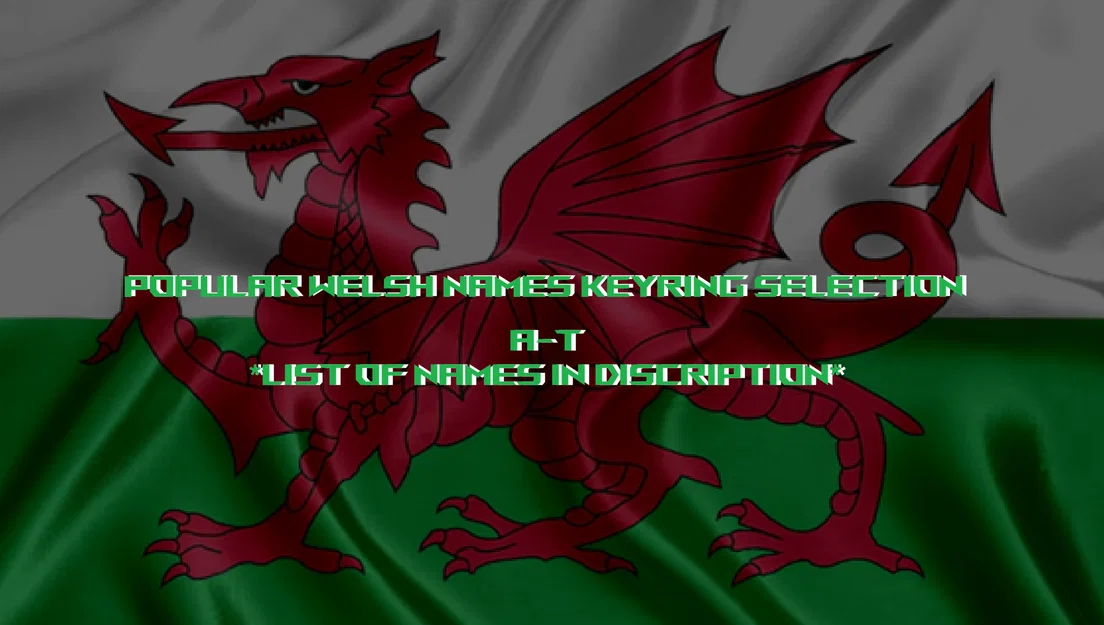 Bộ sưu tập móc khóa tên tiếng Wales - Image 1