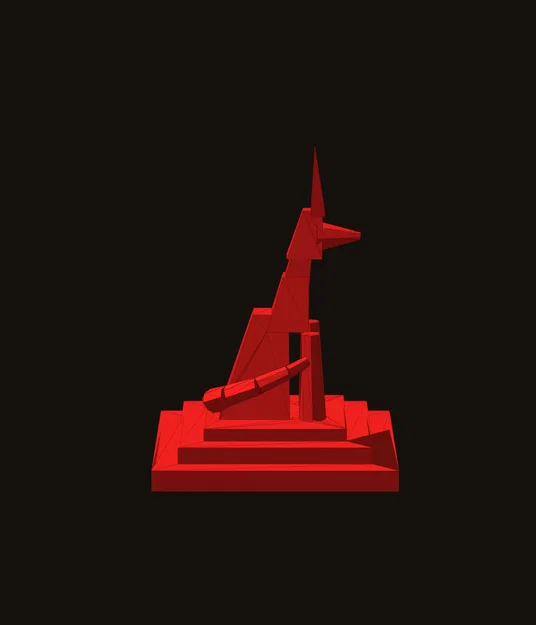 Mô hình tượng thần Anubis phong cách đa giác in 3D độc đáo - Image 2