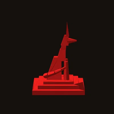 Mô hình tượng thần Anubis phong cách đa giác in 3D độc đáo