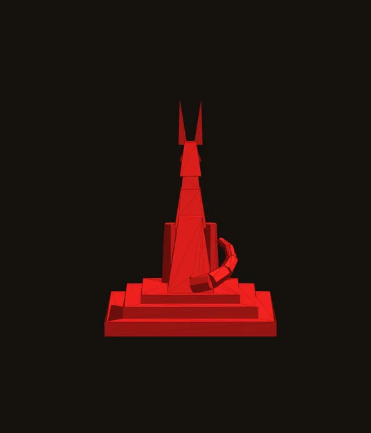 Mô hình tượng thần Anubis phong cách đa giác in 3D độc đáo - Image 3