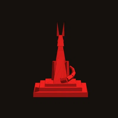 Mô hình tượng thần Anubis phong cách đa giác in 3D độc đáo