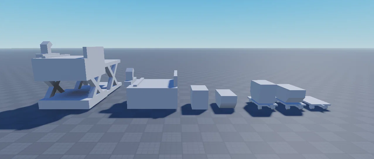 Bộ thiết bị mặt đất Cargo GSE 1:400 cho mô hình sân bay - Image 1