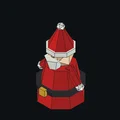 Mô hình ông già Noel (Santa) phong cách Low Poly trang trí Giáng sinh - Thumbnail 2