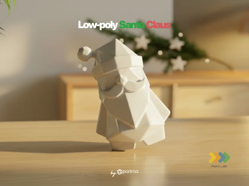 Mô hình ông già Noel phong cách Low-poly - Image 1