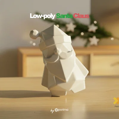 Mô hình ông già Noel phong cách Low-poly