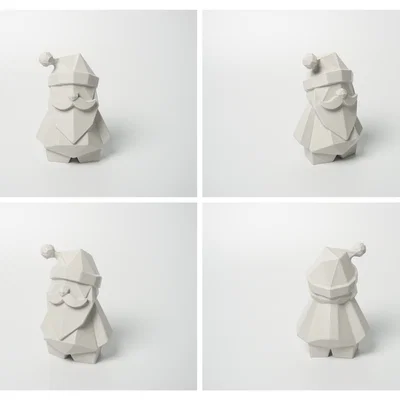 Mô hình ông già Noel phong cách Low-poly