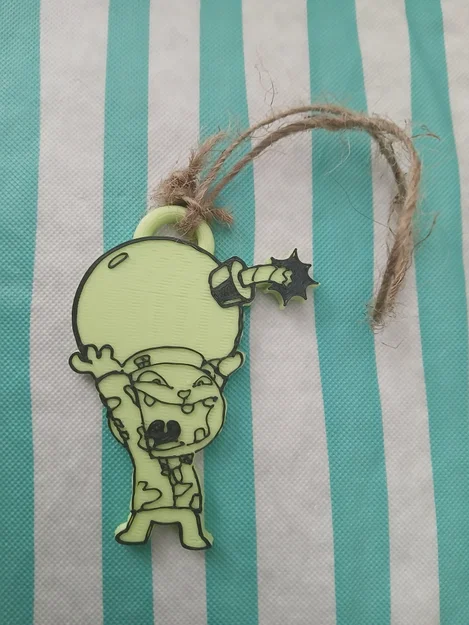 (2D, HTF) Móc khóa Fliqpy cầm bom - Image 1
