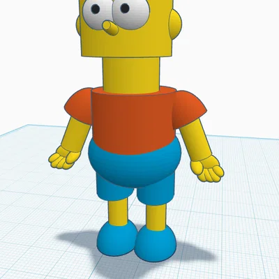 Mô hình 3D Bart Simpson tinh nghịch cho người yêu hoạt hình