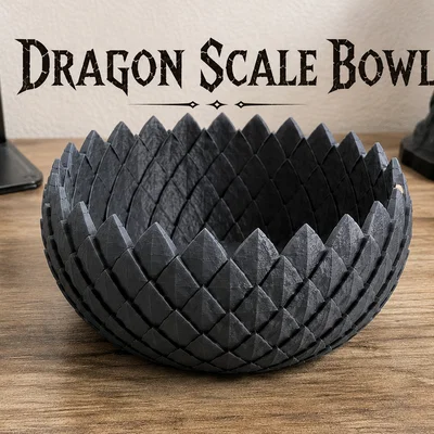 Mẫu in 3D Khay đựng đồ vảy rồng Dragon Scale Bowl độc đáo