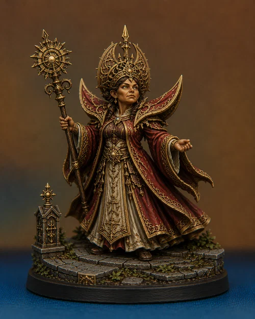 Mô hình nhân vật Halfling Cleric 3D chi tiết cho game D&D - Image 1