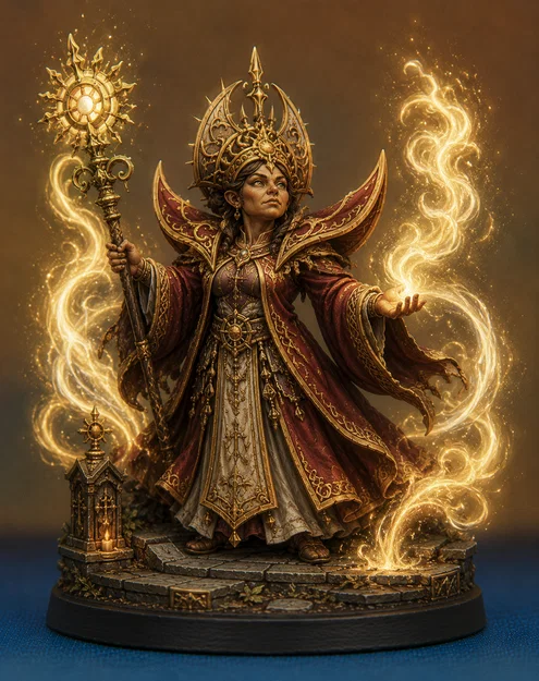Mô hình nhân vật Halfling Cleric 3D chi tiết cho game D&D - Image 2