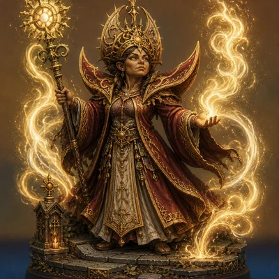 Mô hình nhân vật Halfling Cleric 3D chi tiết cho game D&D