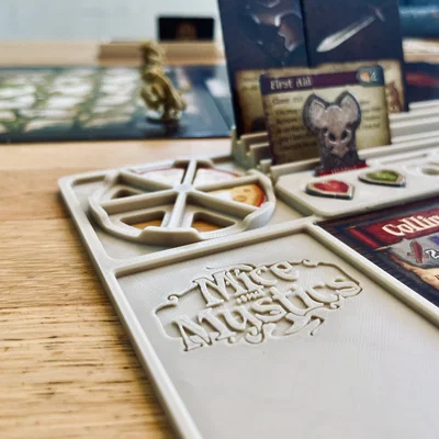 Khay 3D đựng thẻ bài và vật phẩm cho board game Mice and Mystics
