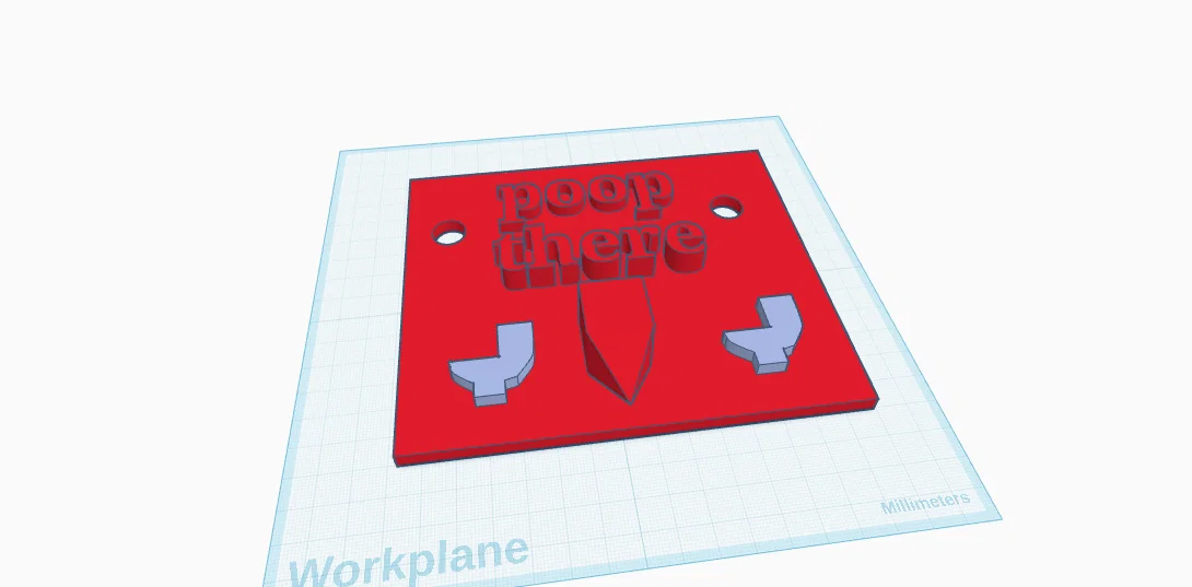 Mô hình trang trí hài hước Poop there - File in 3D độc đáo - Image 1