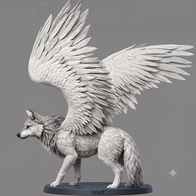 Mô hình 3D Winged Wolff (Sói có cánh) cực chất cho dân chơi