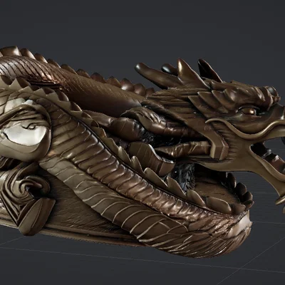 Mẫu in 3D chậu trồng cây hình rồng độc đáo (Dragon Potted)