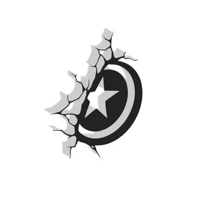 Mô hình trang trí tường khiên Captain America cực chất
