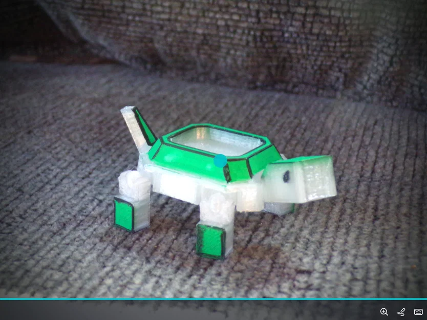 Mô hình rùa cử động Posable Jointed Turtle có khay chứa đồ tiện lợi - Image 1