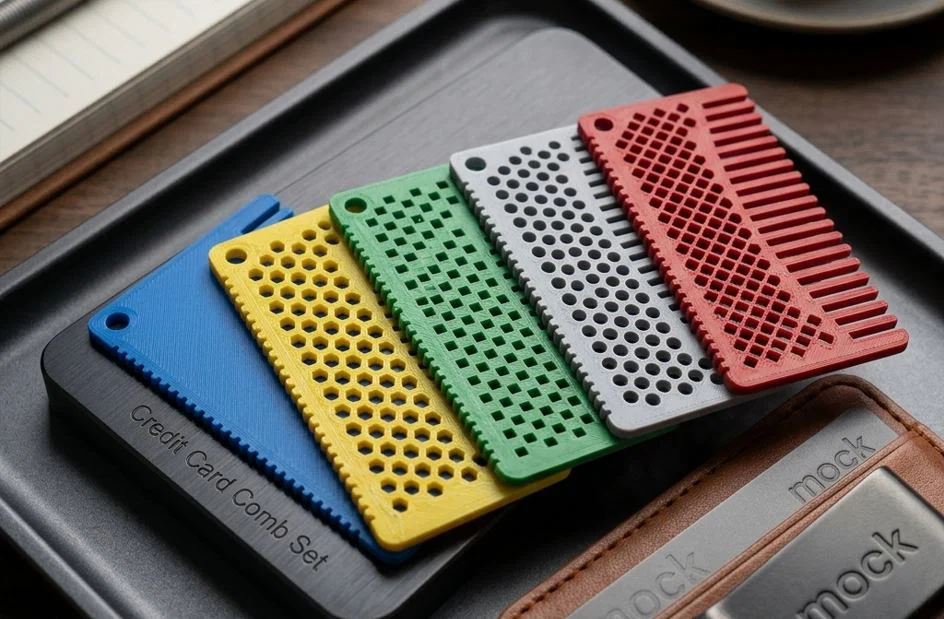 Bộ lược thẻ tín dụng - Credit Card Comb Set - Image 1