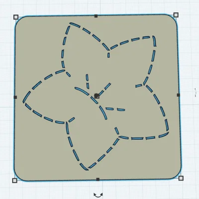 Khuôn in mẫu thêu hình hoa chuông (Bellflower stencil) cho Sashiko