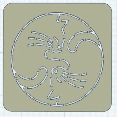 Mẫu khuôn stencil hình mèo (Kitty Stencil) cho thêu Sashiko