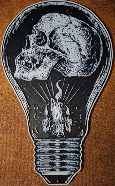 Tranh treo tường Skull Incandescence Bulb - Image 1