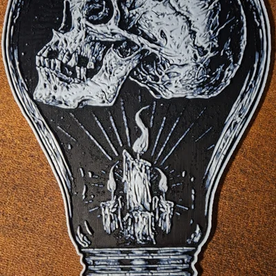 Tranh treo tường Skull Incandescence Bulb