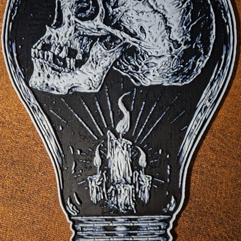 Tranh treo tường Skull Incandescence Bulb
