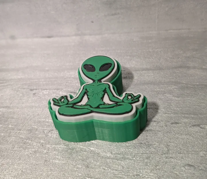 Mô hình Alien ngồi thiền làm Fidget Clicker - Image 2