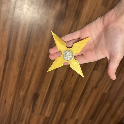 Mô hình ngôi sao phi tiêu 3D có khe cắm đồng xu tăng trọng