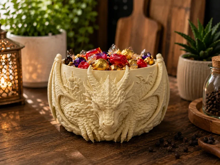 Dragon Bowl - Hộp Đựng Đồ Trang Trí Chủ Đề Rồng Fantasy - Image 1