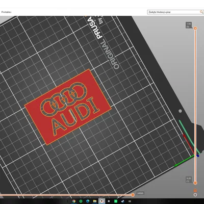 Mô hình trang trí tường logo bốn vòng tròn Audi 3D