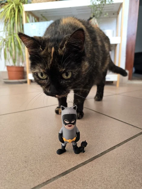 Mô hình Mini Catwoman phong cách Chibi siêu đáng yêu cho tín đồ in 3D - Image 3