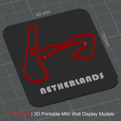 Bộ sưu tập 24 đường đua F1 | Mô hình in 3D treo tường mini