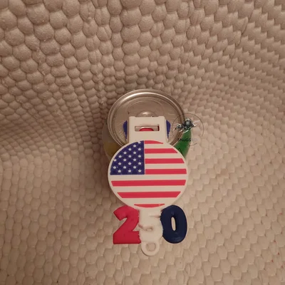 Dụng cụ khui lon America 250 đa năng - Phụ kiện móc khóa 3D
