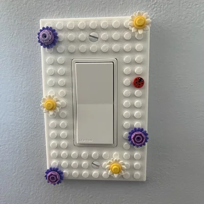 Mặt nạ ổ cắm Decora tương thích Lego (hoặc loại phẳng)