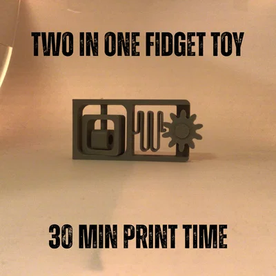 Đồ chơi fidget 2-trong-1: Vừa xoay vừa bấm cực vui